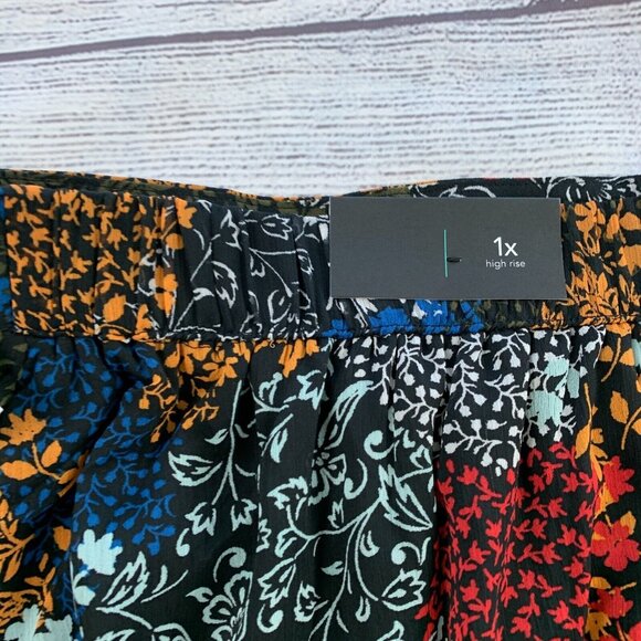 Maurices Midi Skirt sz 1X Faux Wrap Long Pull on Elastic Waist Floral New NWT - Picture 5 of 8